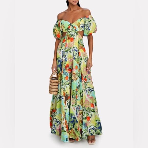 STAUD Coliseum LINEN Maxi Dress, Gorgeous, NWT, Size 4